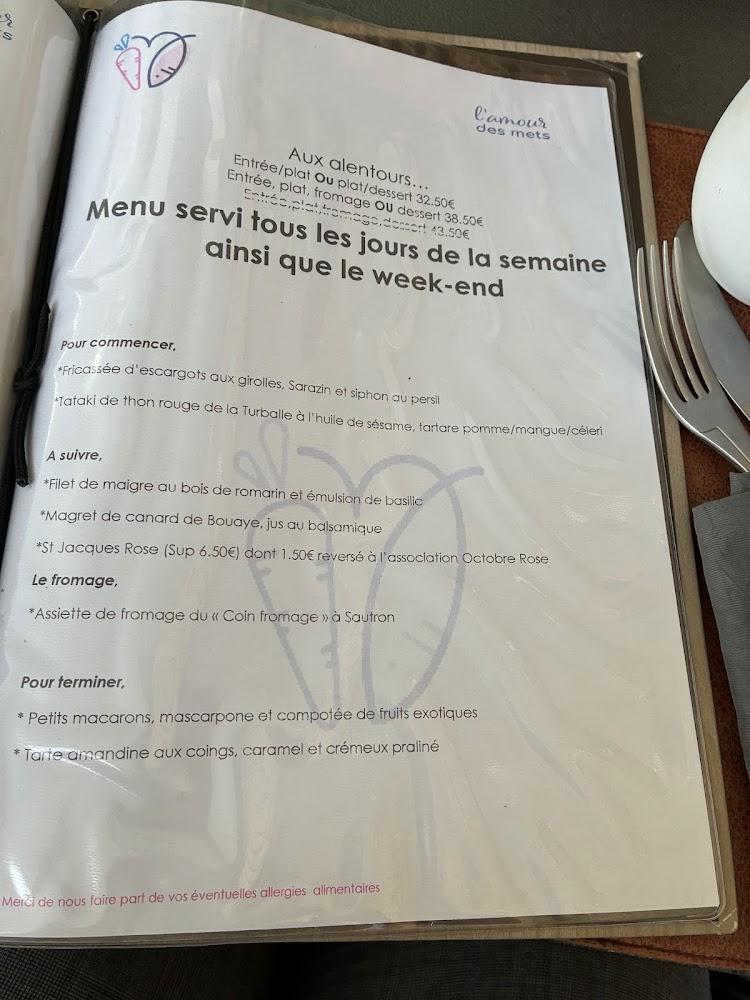 L'amour des mets - Menu Image 1