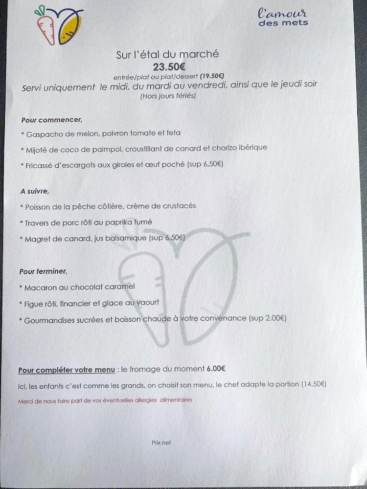 L'amour des mets - Menu Image 2